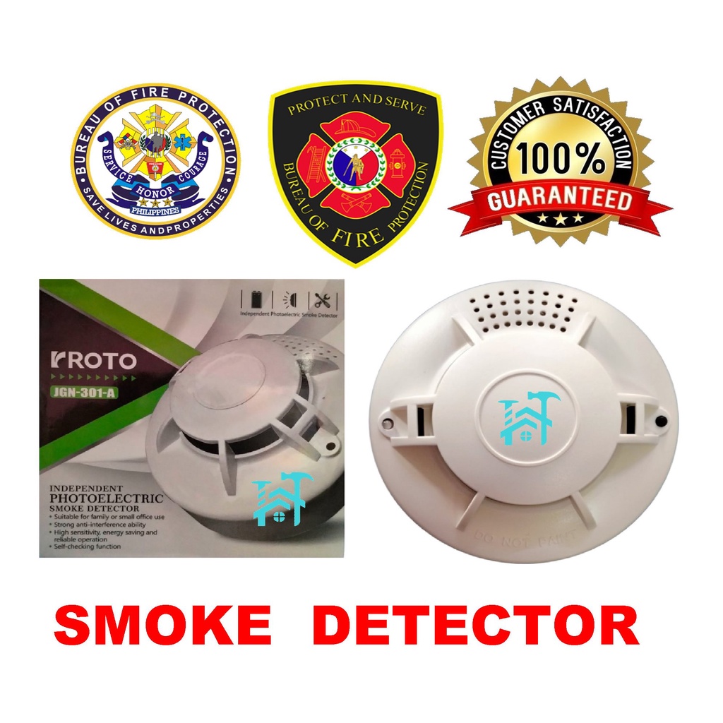 ROTO SMOKE DETECTOR JGN-301 SMOKE ALARM | Shopee Philippines