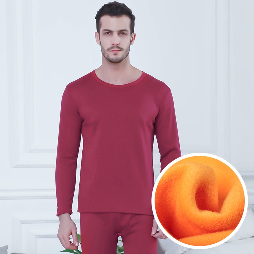 Men Thick Inner Wear Thermal Underwear Long Johns Pajama Set - Main Image