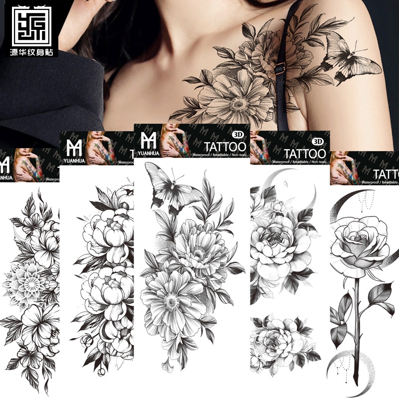Tattoo Stickers 208*95mm Waterproof Long Lasting 15 Days Temporary ...