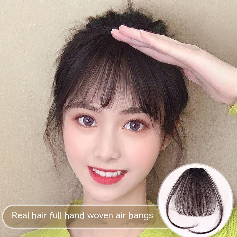 Real Hair Air Bangs Wig Female Face Repair Fake Natural Invisible ...