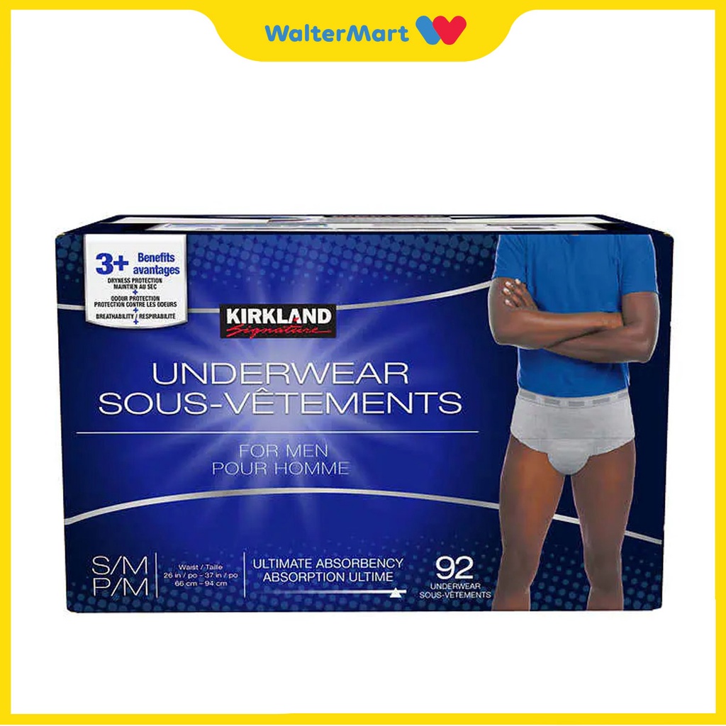 KIRKLAND SIGNATURE 100 Authentic Mens Underwear Adult Diaper Small