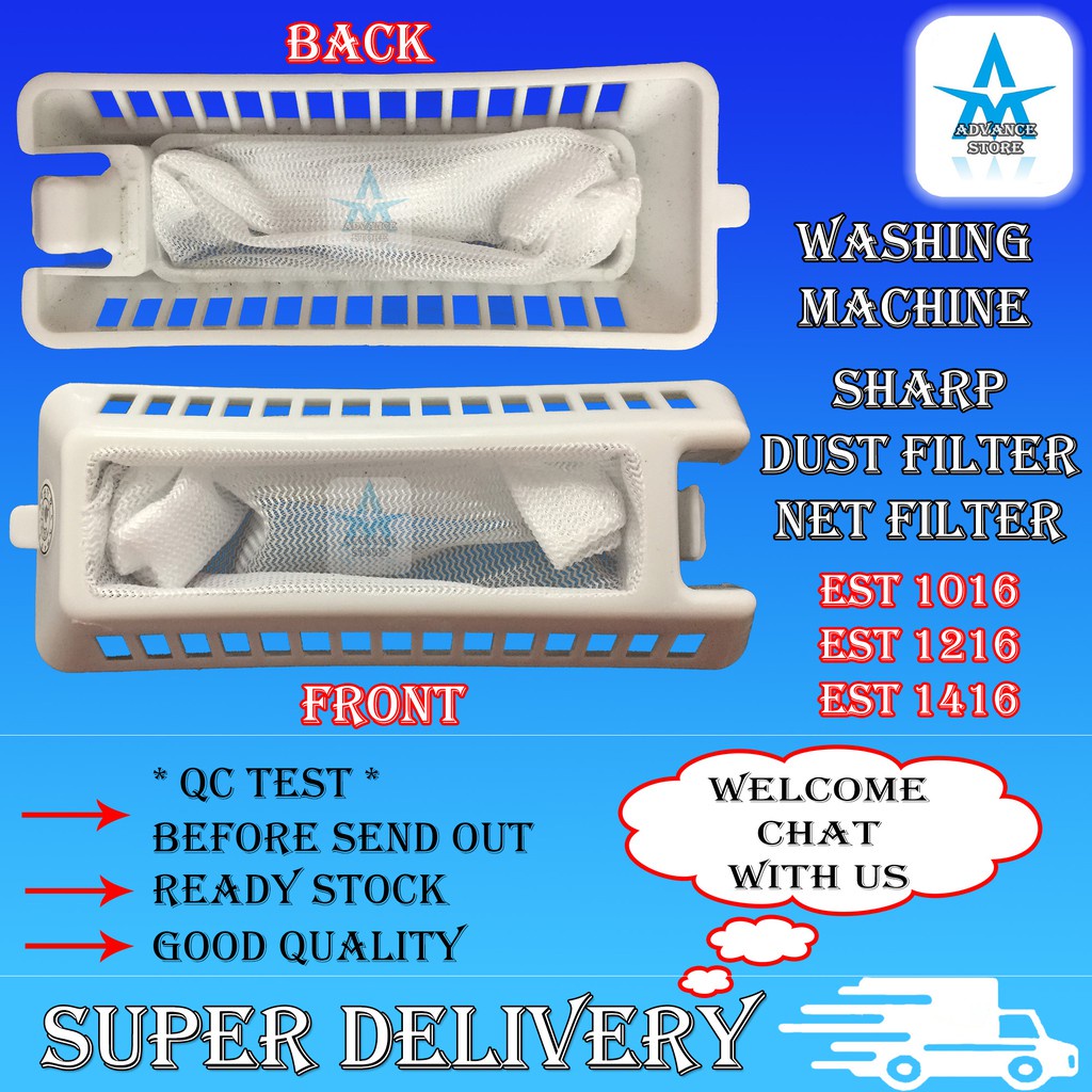 SHARP WASHING MACHINE DUST FILTER / WATER FILTER / NET FILTER = EST708 ...