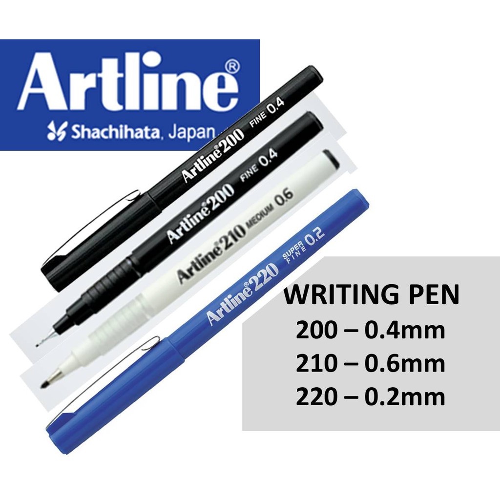 Artline 210 0.6MM / ARTLINE 200 0.4MM BLACK FineLiner Pen Sold Per