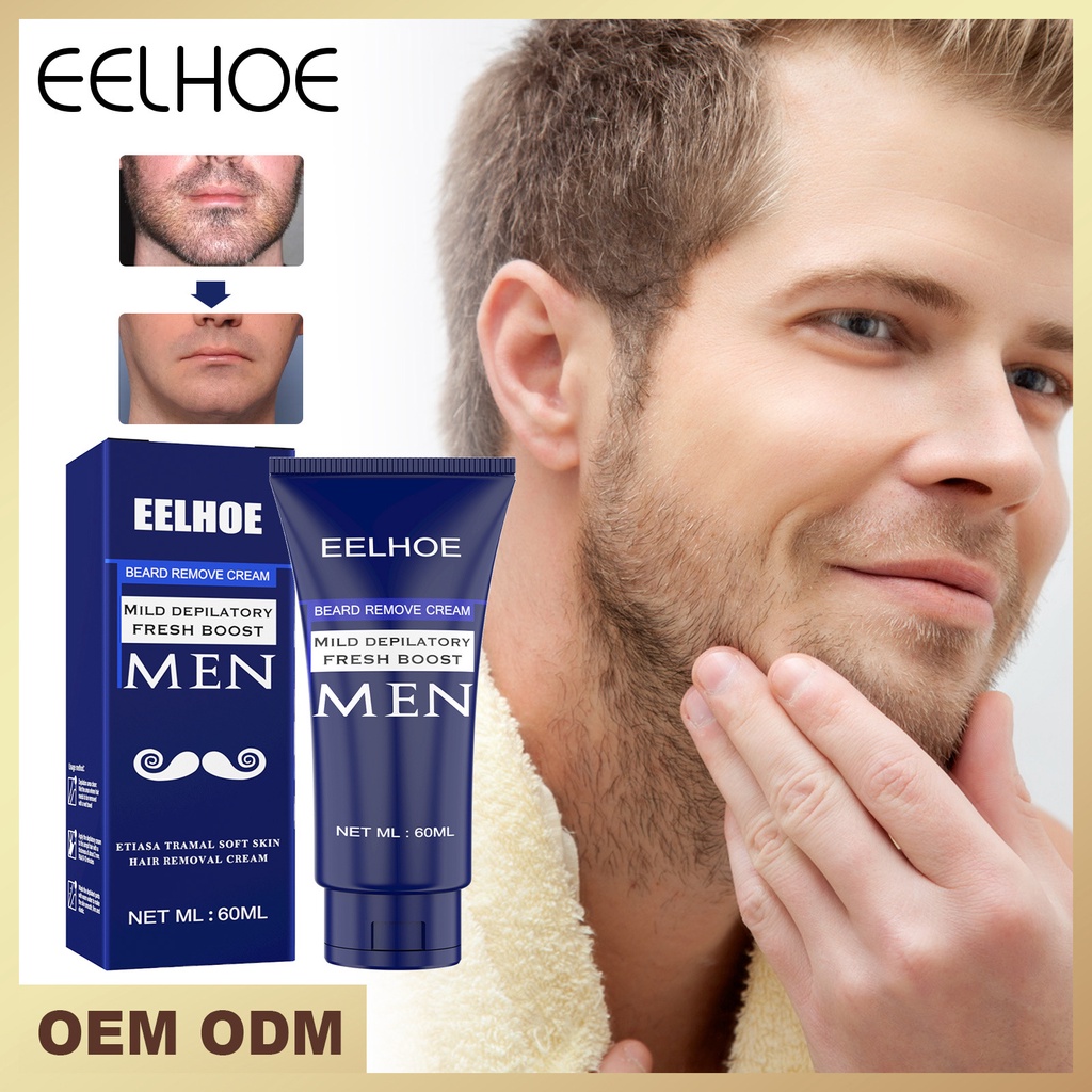 eelhoe Professional Men Beard Hair Removal Cream Permanent Hair Growth Removal Inhibitor Spray