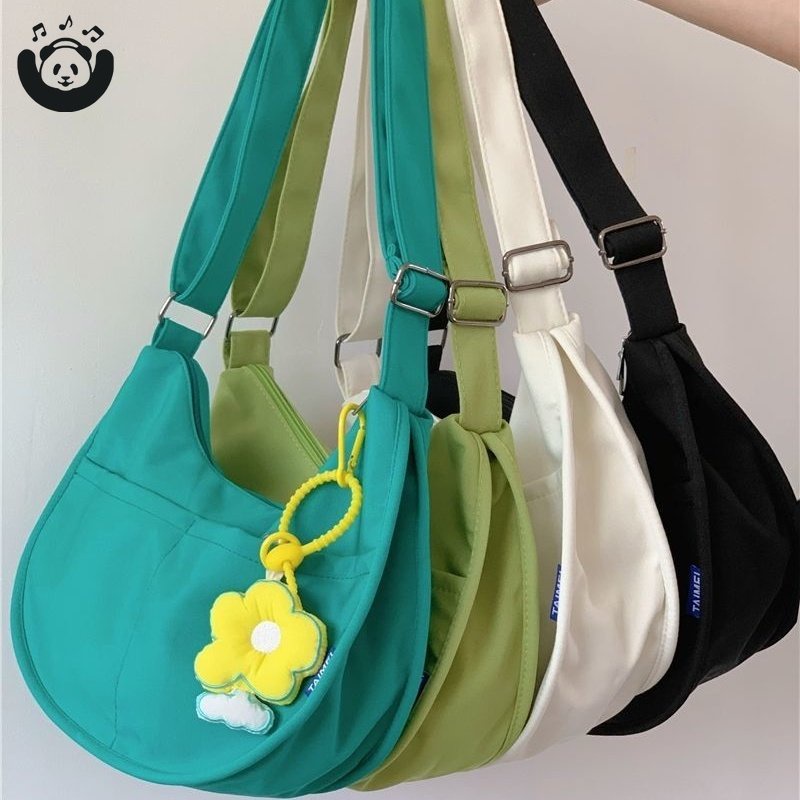 Commuter canvas shoulder bag tote messenger bag college student class