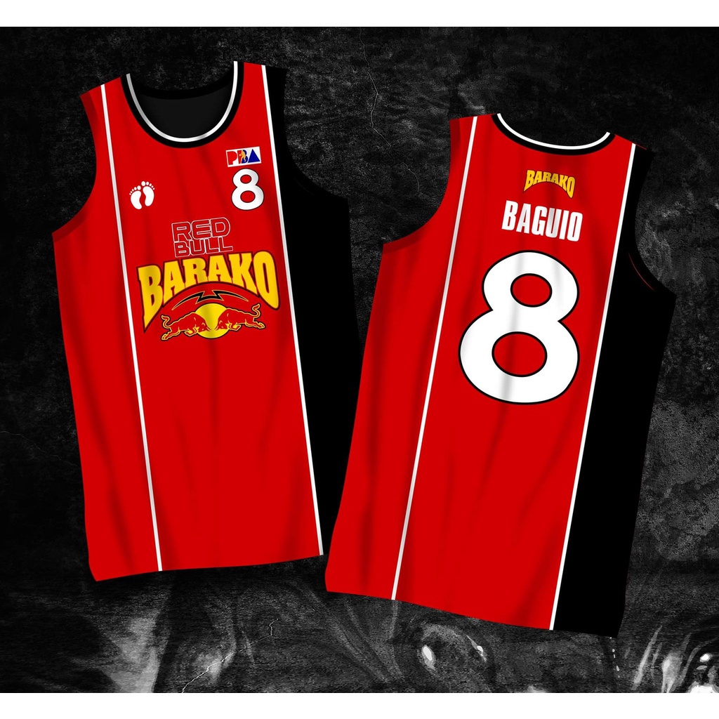 PBA JERSEY | RED BULL BARAKO BAGUIO #8 | FULL SUBLIMATION JERSEY FREE ...