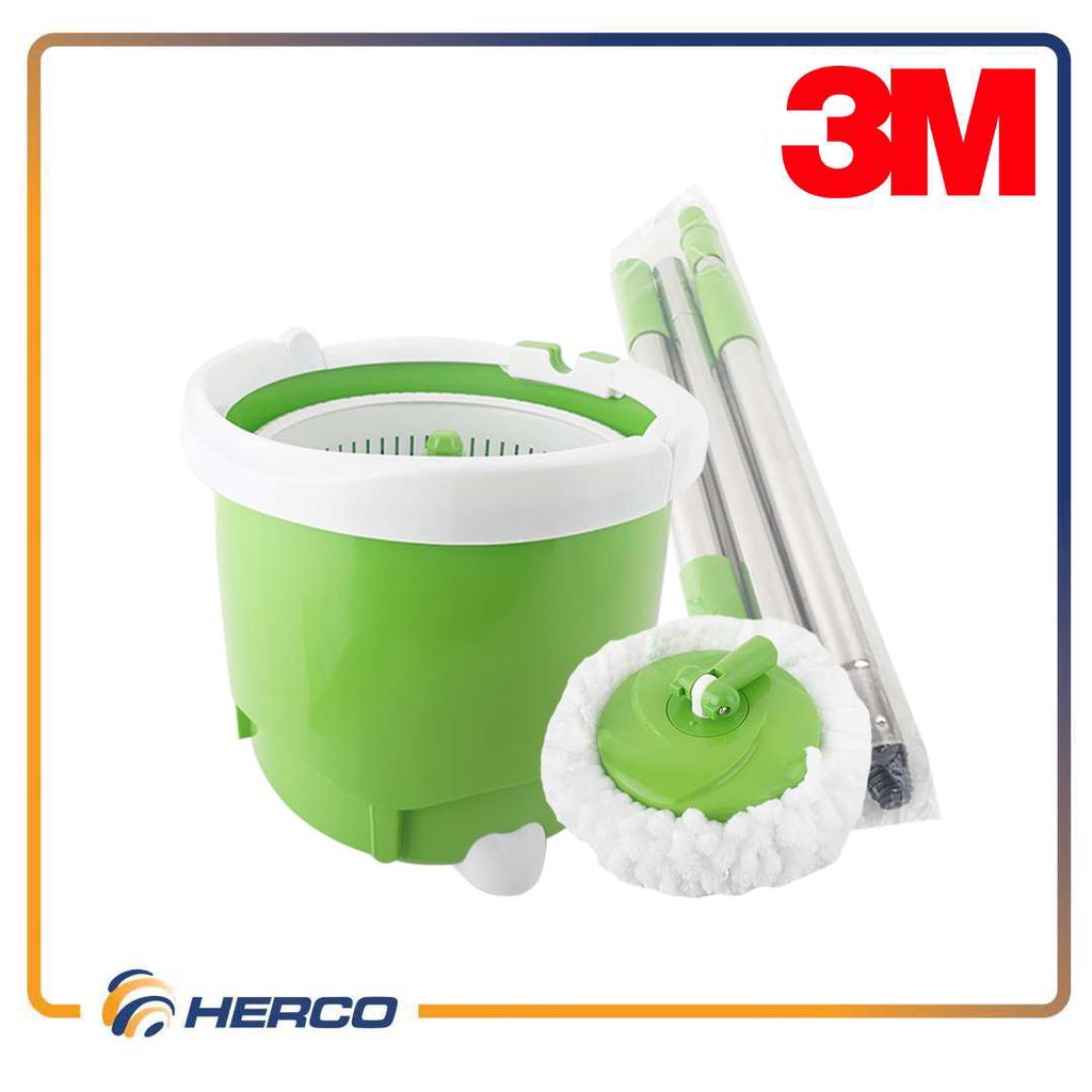 3M Scotch Brite, Green Single Spin Mop, Compact / Clean / 100% ...