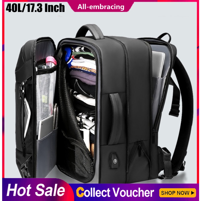 40L Large Capacity Multifunction Business Laptop Backpack High Quality Expandable Travel Backpack Shopee Philippines