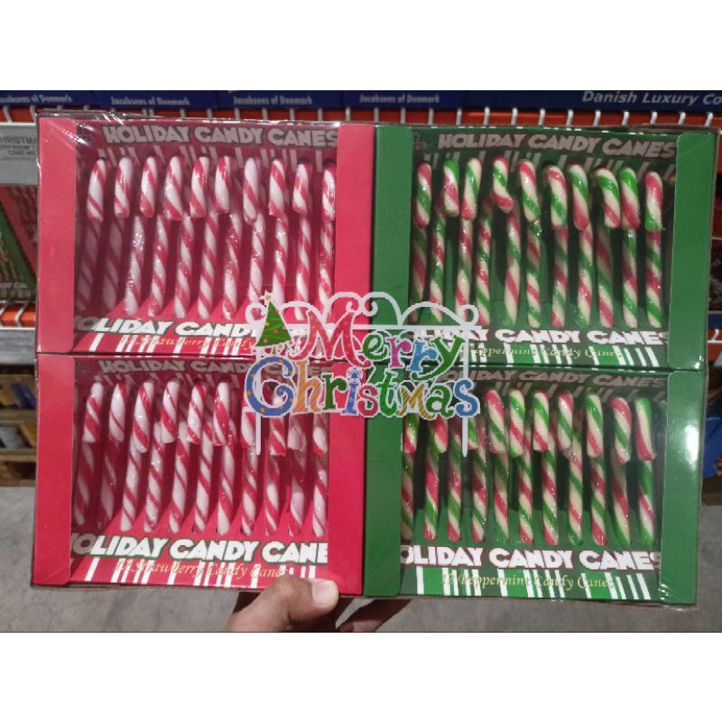 Merry Christmas Peppermint & Strawberry Candy Cane 48pcs Shopee