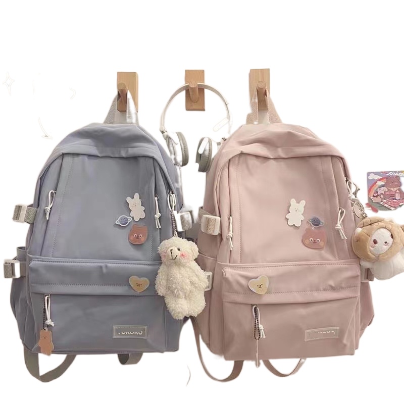 School Bag Korean Style Harajuku Ulzzang Women's Nylon Backpack Beg ...