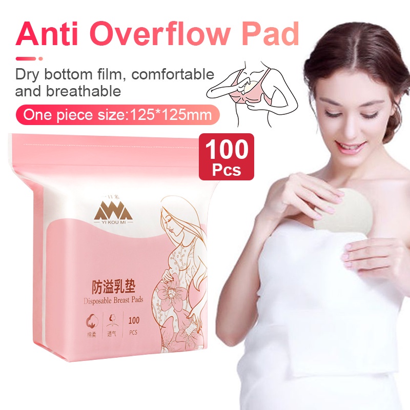 Nursing Pads 100pcs Anti Overflow Pad Disposable Breast Pads Lactation ...