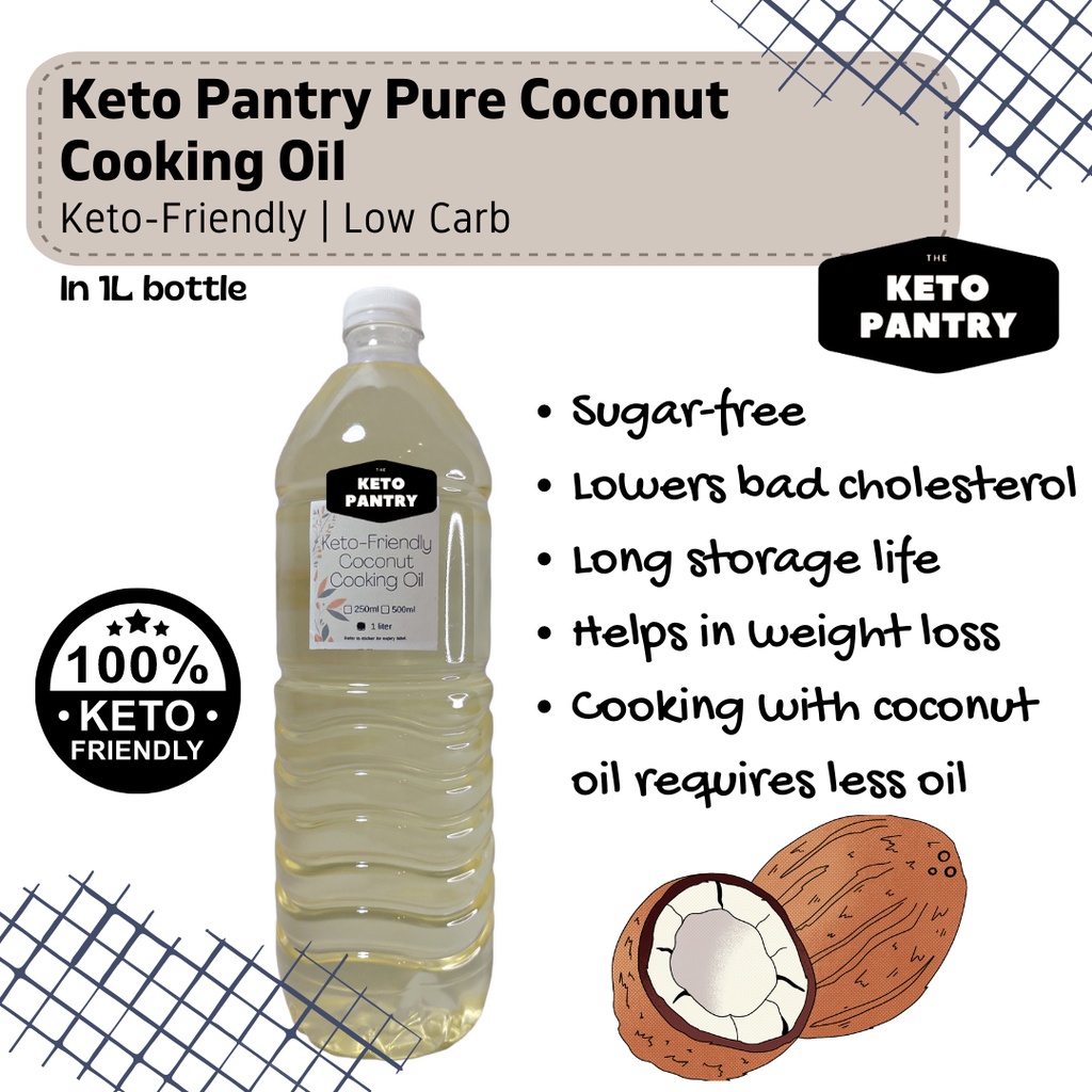 Keto Pantry Pure Coconut Cooking Oil Shopee Philippines