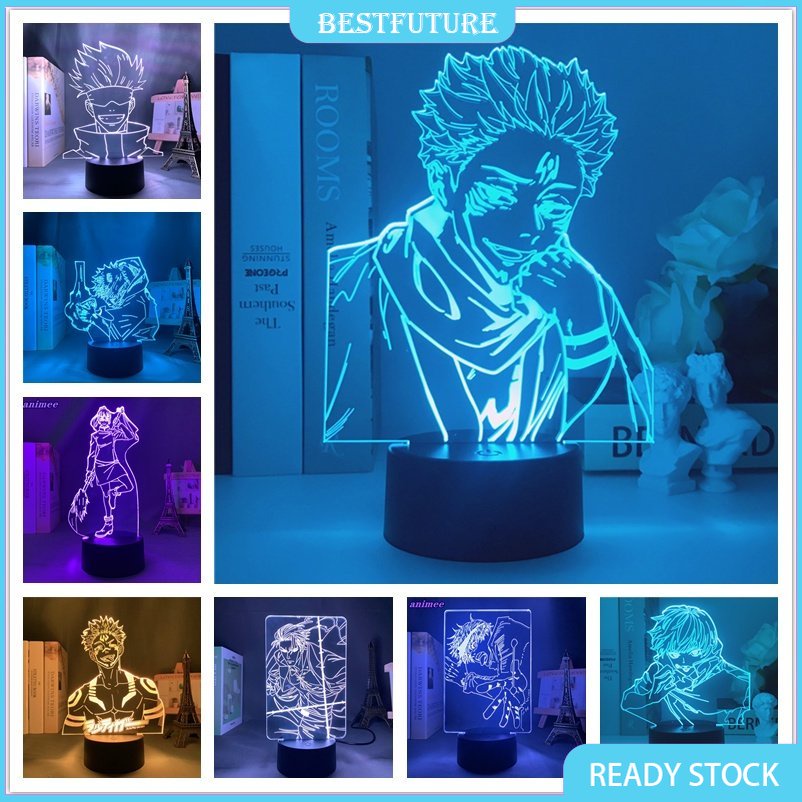 Anime Lampe Satoru Gojo Jujutsu Kaisen - 3D LED Nachtlicht Mit Farbwechsel