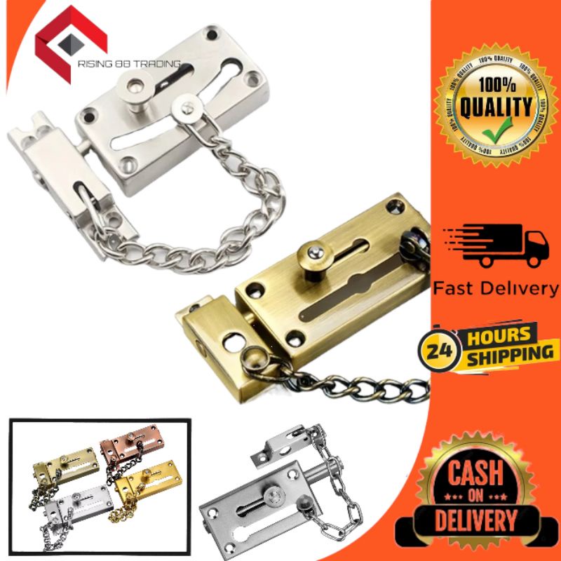 HEAVY DUTY Anti theft Chain Lock Safety Guard Security Lock, Guard bolt lock (MAKAPAL) Shopee
