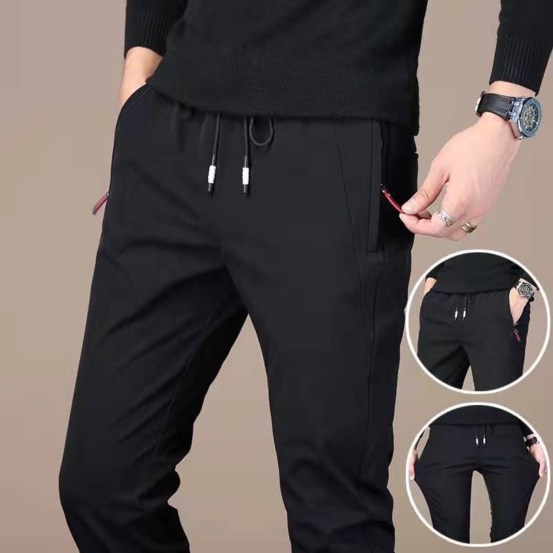 Men's Fashion Jogger Pants W/Zipper Korean Style Taslan Quality ...