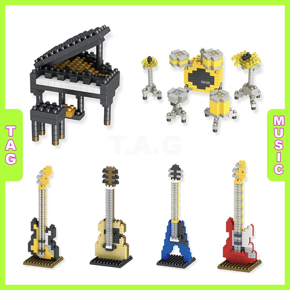 Lego Musical Instrument Toys/Lego Guitar/Decorative Assembled Guitar ...