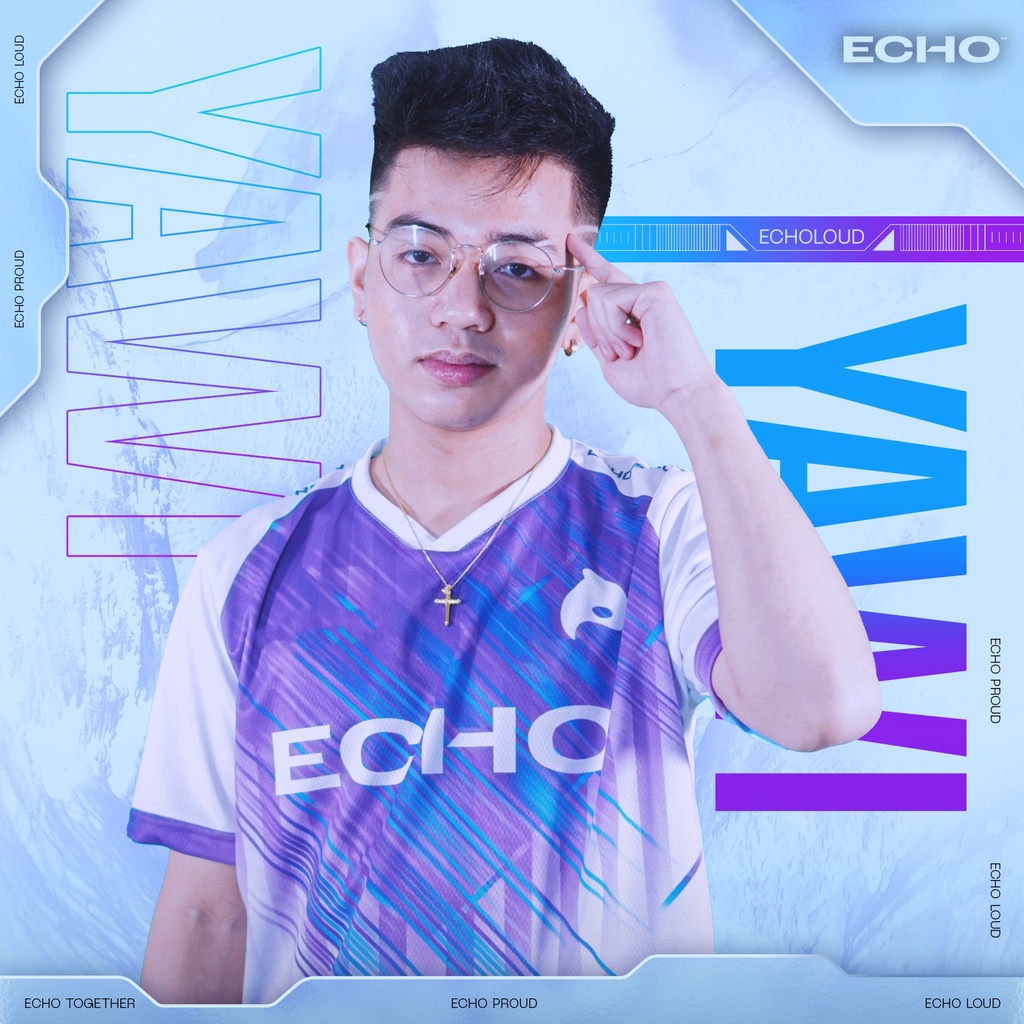 Echo Jersey Customized with Name Mpl Blbb Vivo White Echo Yawi T Shirt