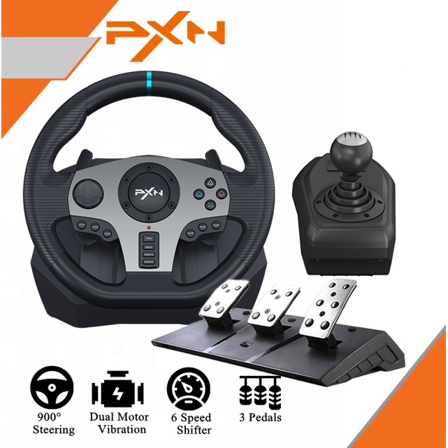 PXN V9 Steering Racing Wheel 3 Pedal 270/900 degree Driving Wheel with