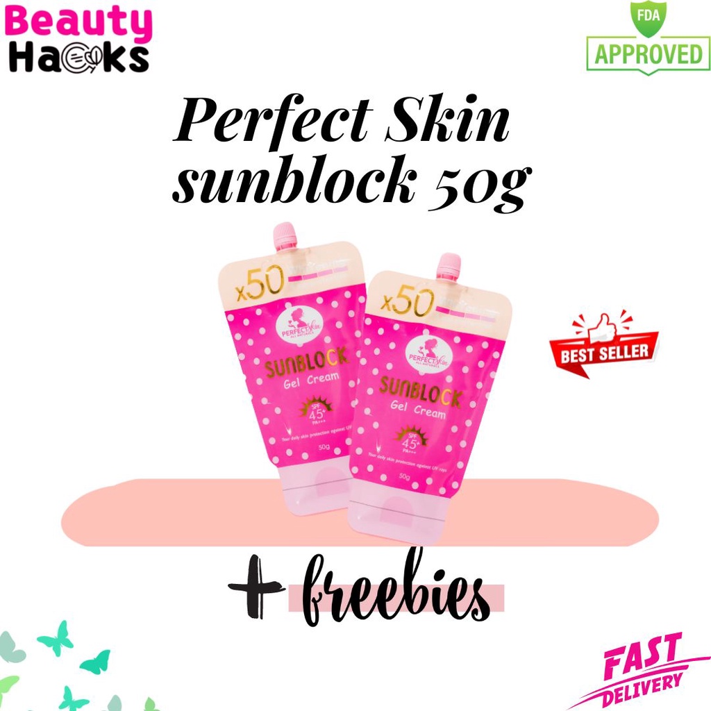 Perfect Skin Sunscreen 50g ( SPF 45+ PA+++ UVA + UVB Protection) with ...
