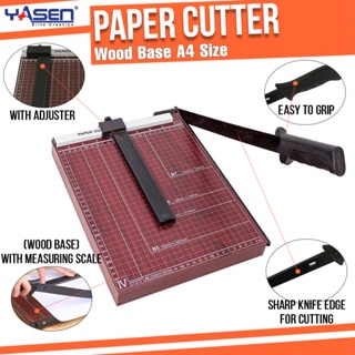 Heavy Duty Guillotine Paper Cutter, Wooden Professional Office Home A2-B7 Paper Desk Tops Paper Cutter Trimmer Scrap Machine, 18 inch Cut Length