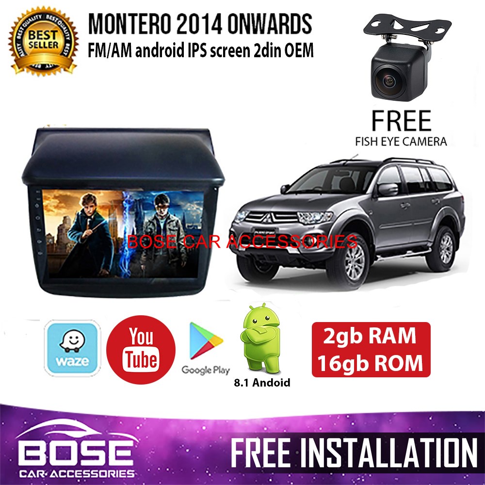 Mitsubishi Montero 2008 - 2015 Car 2 DIN Android OEM Panel Navigation ...