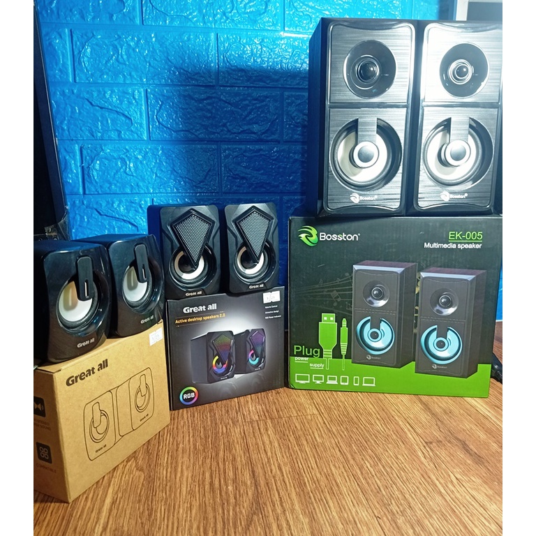 MULTI MEDIA SPEAKER SYSTEM Portable Speakers Wired USB Powered  AUX IN For PC Extra BASS