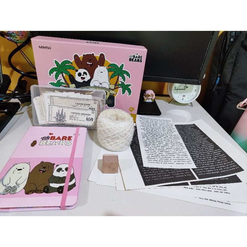 Miniso Bundles, Stamp, Yarn, Words and Phrases Sticker Sheets and ...