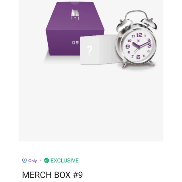 Newest BTS Merch Box 9 Alarm Clock Only