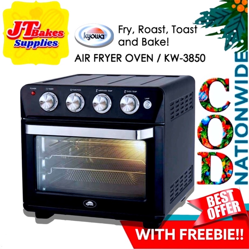 Kyowa Multifunction Air Fryer Oven 24L (Black) Kw3850 with Freebie