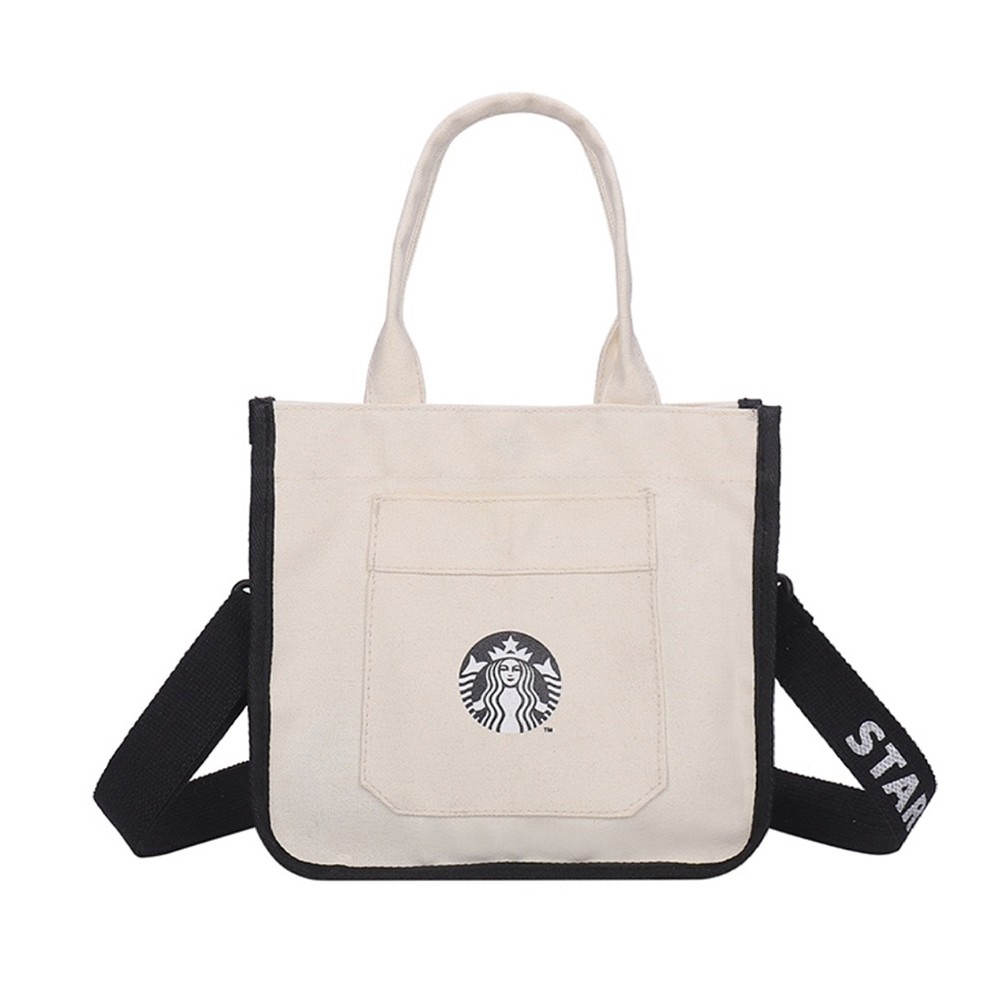 Starbucks Canvas Lunch Bag Large Capacity Tote Messenger Bag