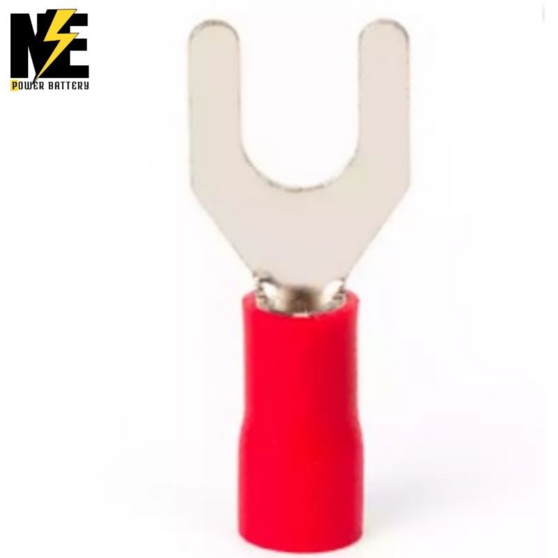 Copper lug fork type pre insulated terminal Yshaped lug Ushaped cold