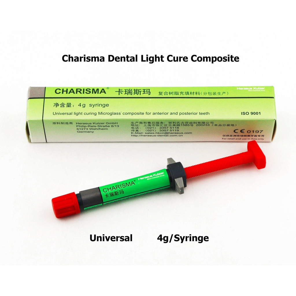 Charisma Dental Microglass Composite Syringe Light Cure Resin Universal