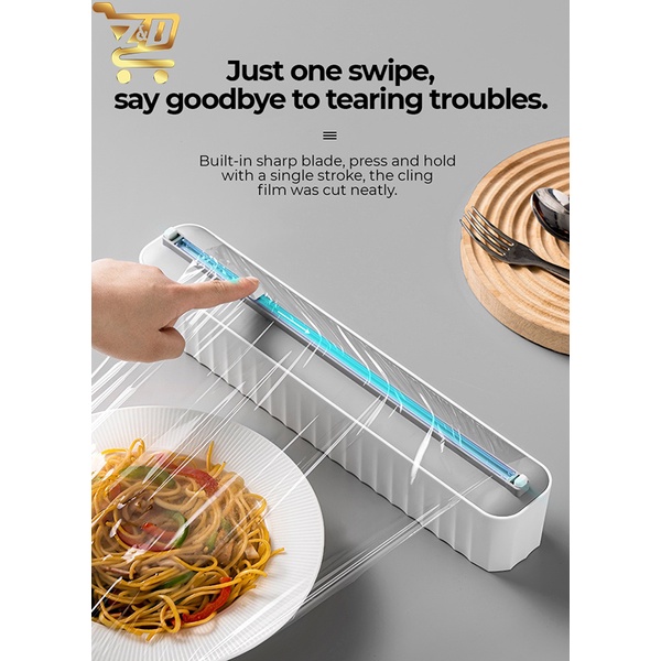 Food Wrapper Case Cling Film Dispenser Cutter dispenser Easy