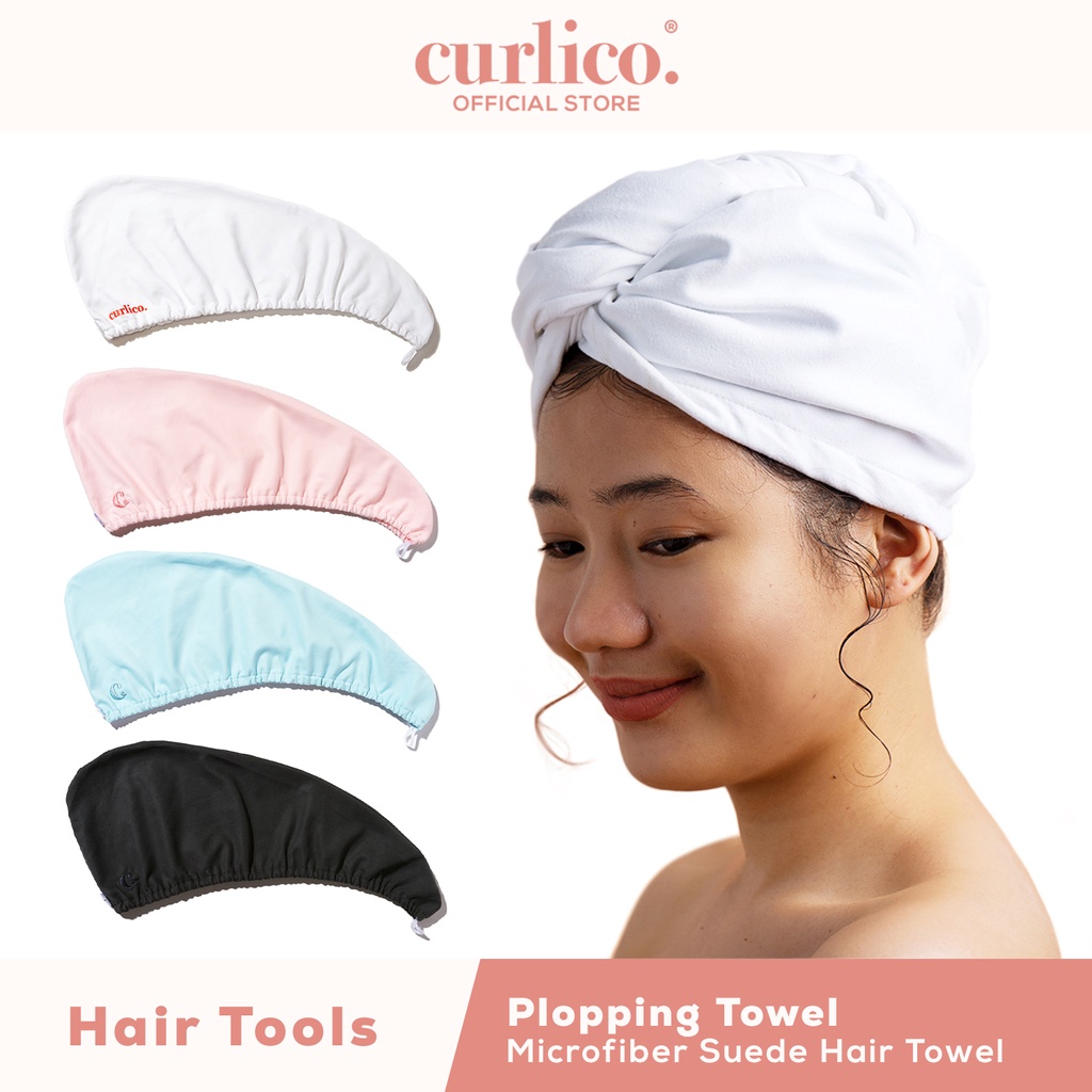 Curlico. Plopping Towel Microfiber Suede Hair Turban Towel Hair Towel Wrap CGM Shopee Philippines