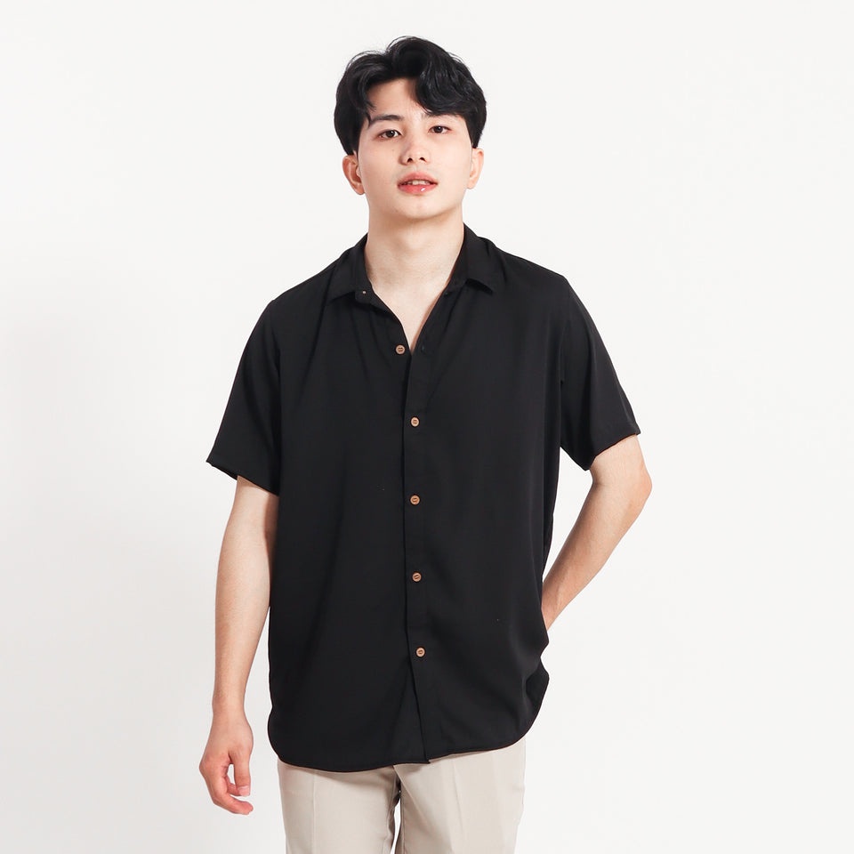 EL FELIPE Premium Men Soft Buttondown Plain Polo in Black | Shopee ...