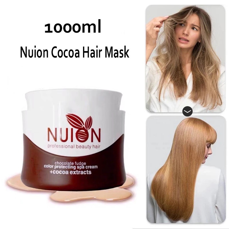 Nuion Cocoa Hair Mask Spa Cream Fudge Color Protecting Extracts Lock