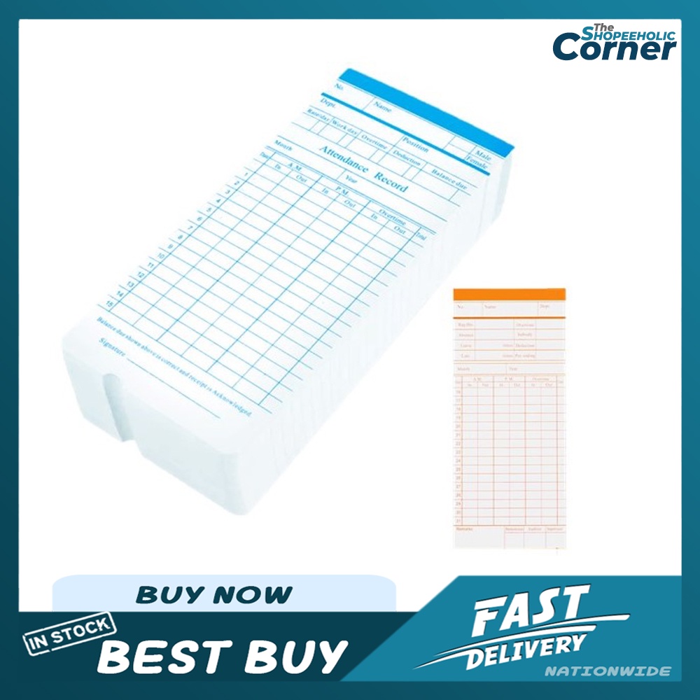 [BEST SELLER] DAILY TIME RECORD CARD (DTR) 1 PACK Shopee Philippines