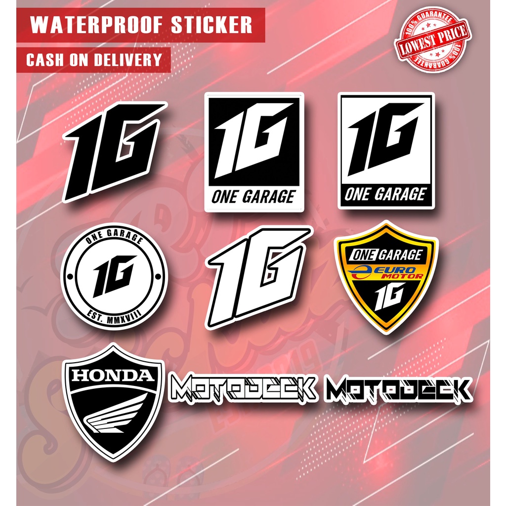 One Garage, Motodeck Inspired | Water Proof Stickers | Shopee Philippines