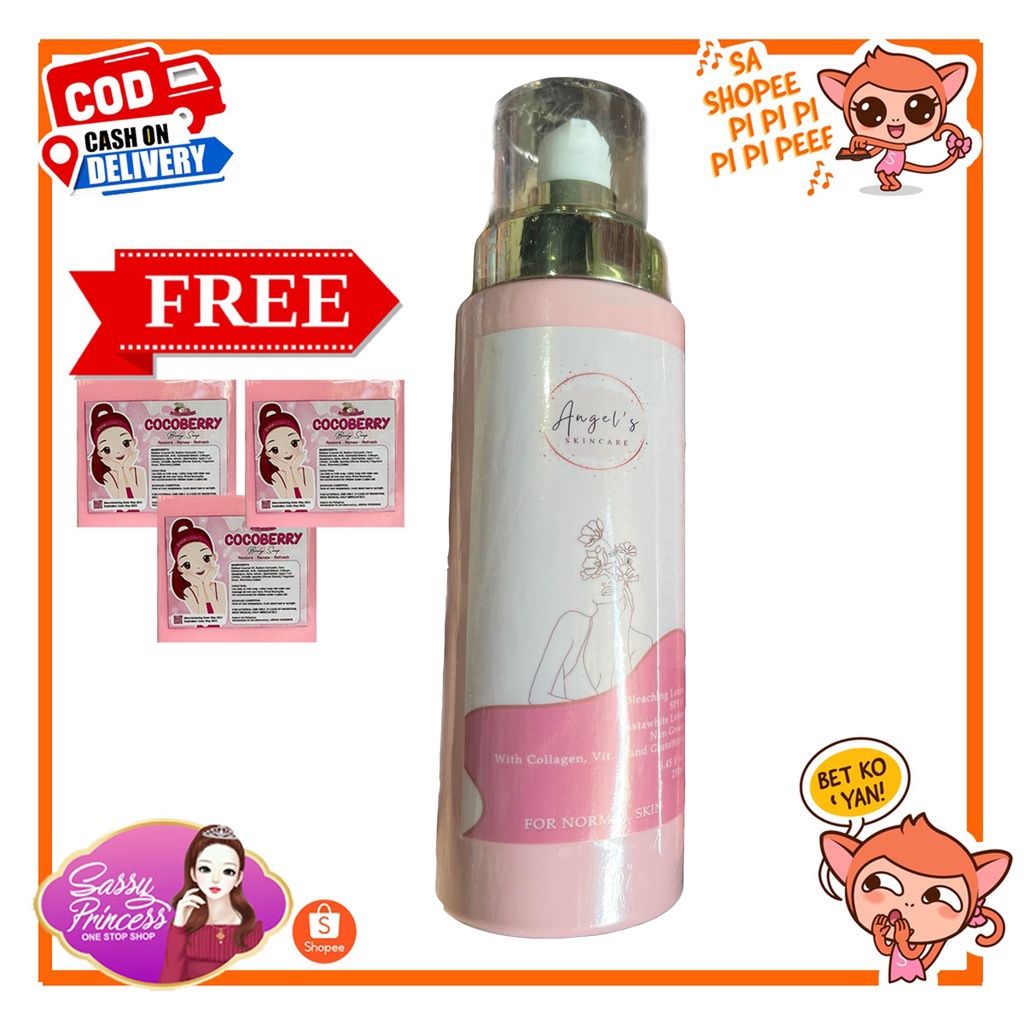 Angel's Bleaching Lotion ( free 3pcs COCOberry Soap ) | Shopee Philippines
