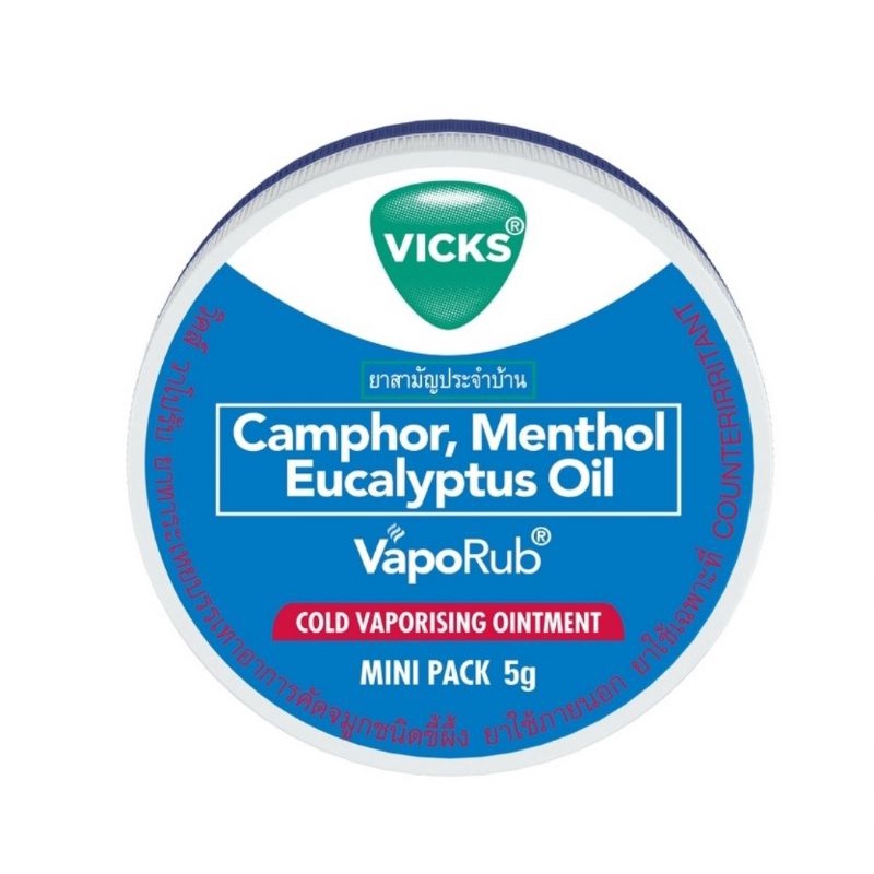 VICKS Camphor Menthol Eucalyptus Oil 5g COD | Shopee Philippines