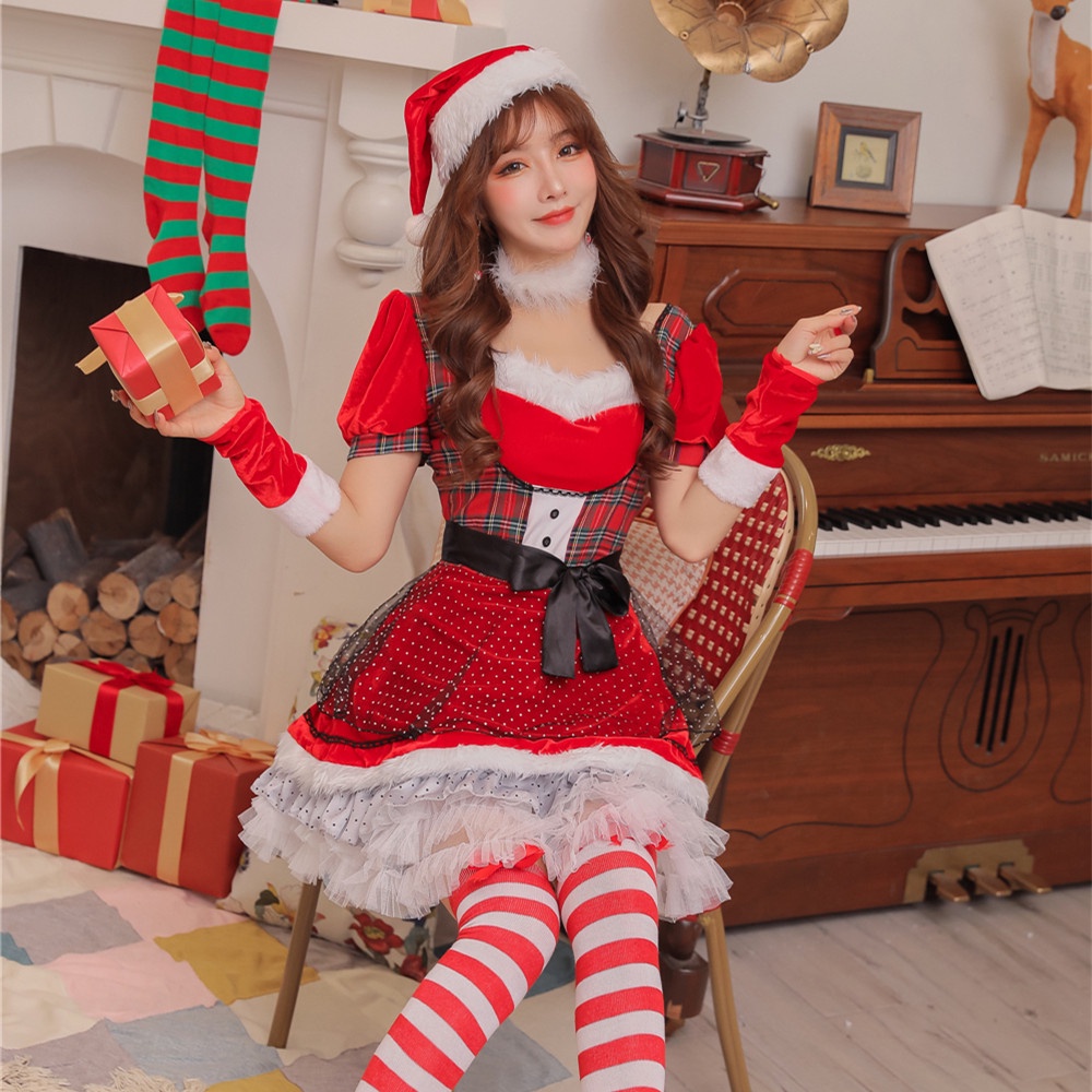 Red Polka Dot Christmas Dress main image 1