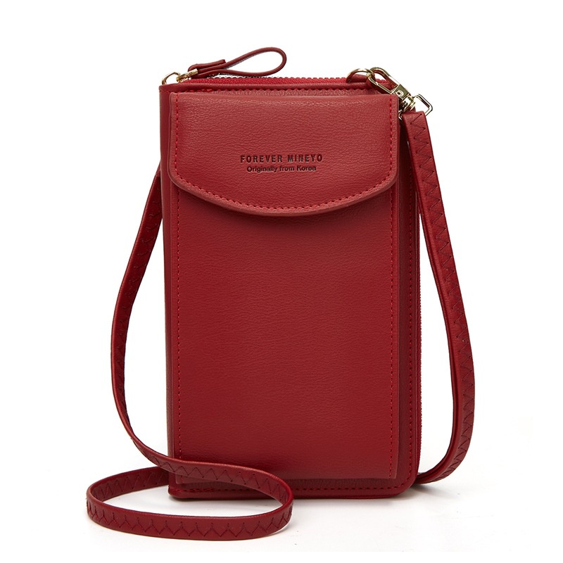 Korean Sling Bag Women Phone Bags Shoulder Purse Card Holder Wallet Messenger Handphone Pouch Murah Crossbody Money Clip Four Cards Slots Pu Leather Glossy Zipper Print Fashion Shopee Philippines