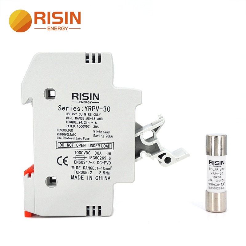 Commonly Use Risin YRPV-30 CE DC 1000V 10*38mm 30A Solar Pv Fuse with ...