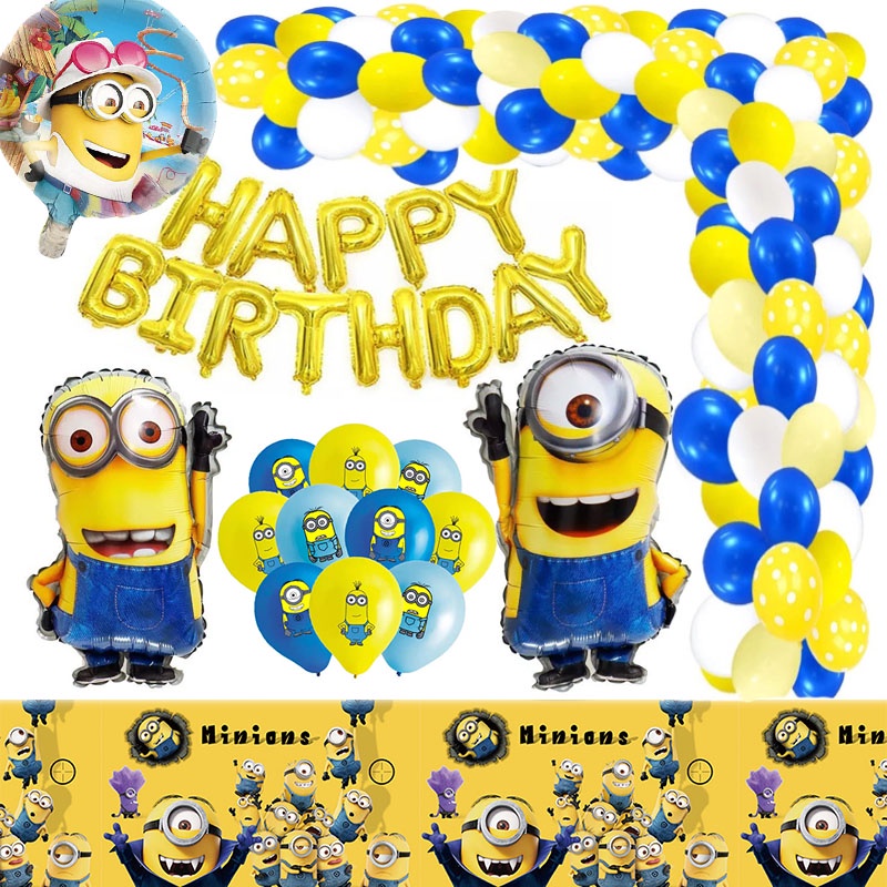 72pcs/set Jason Despicable Me Minions Birthday Party Articles Banner ...