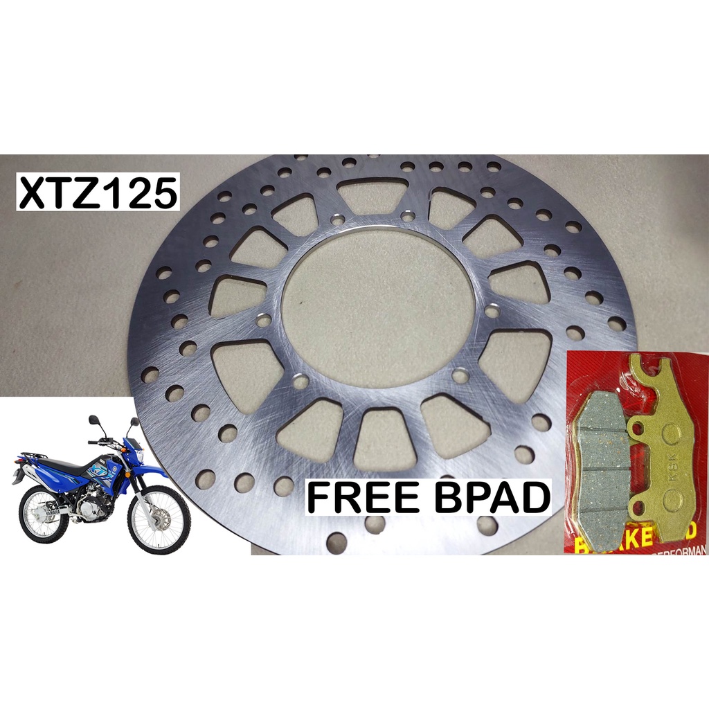 xtz rotor disc yamaha xtz125 with free brake pad | Shopee Philippines