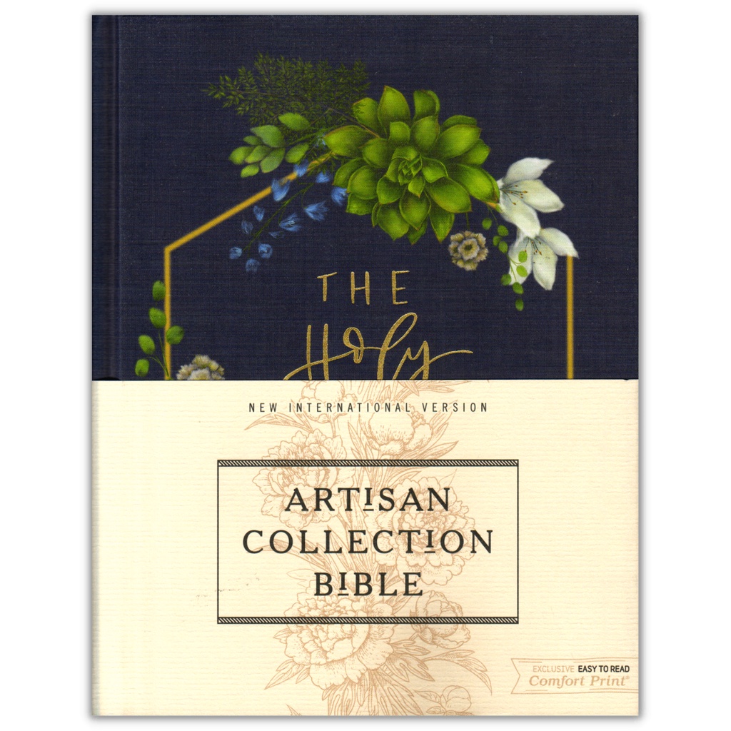 NIV Artisan Collection Bible--cloth over board, navy floral | Shopee ...