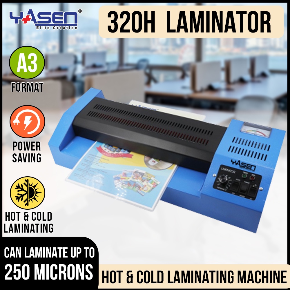 Yasen Laminating Machine A3/A4 (Hot/Cold/Reverse) 320H Laminator ...