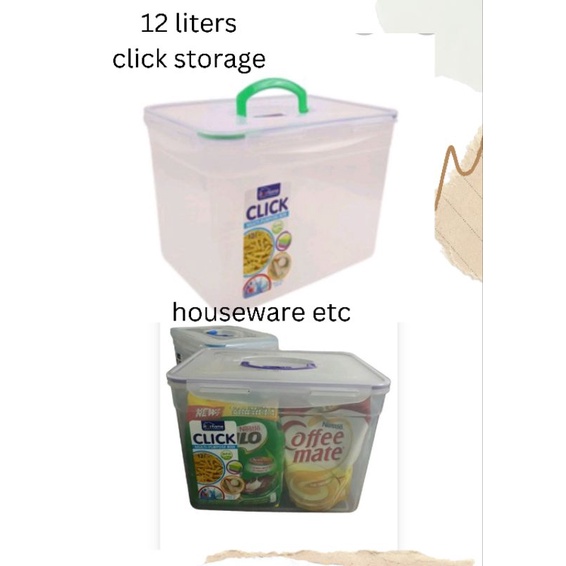 603-W 12LITER CLICK MULTIPLE-USE STORAGE CONTAINER | Shopee Philippines