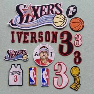 76ers Sixers Vintage Just Don Large Mesh Embroidered Basketball