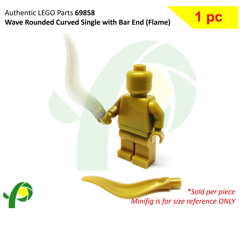 LEGO Parts 69858 Wave Rounded Curved Single with Bar End (Flame ...